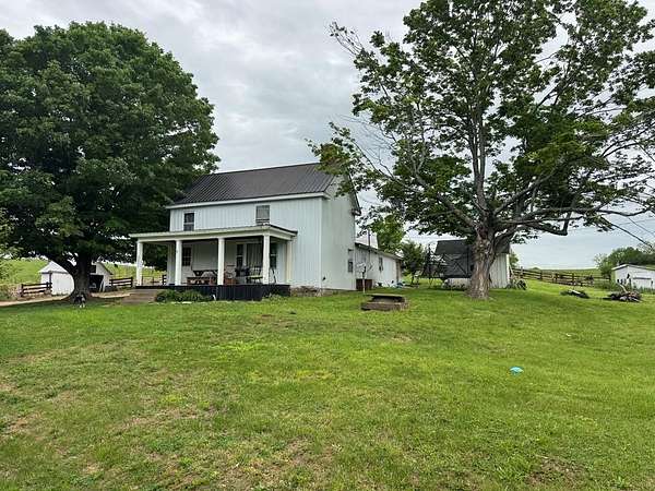 86.8 Acres of Agricultural Land with Home for Sale in Ewing, Kentucky
