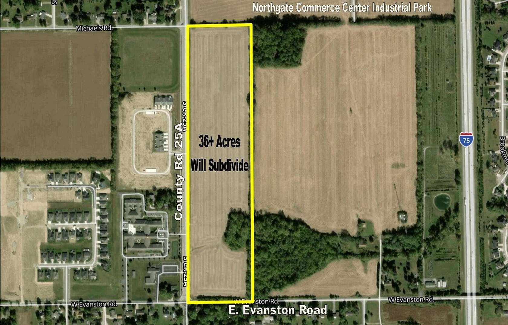 36.4 Acres of Commercial Land for Sale in Tipp City, Ohio