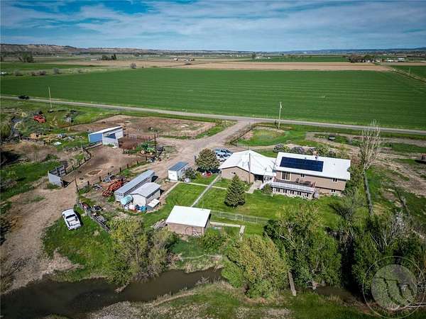 36.4 Acres of Land with Home for Sale in Worden, Montana