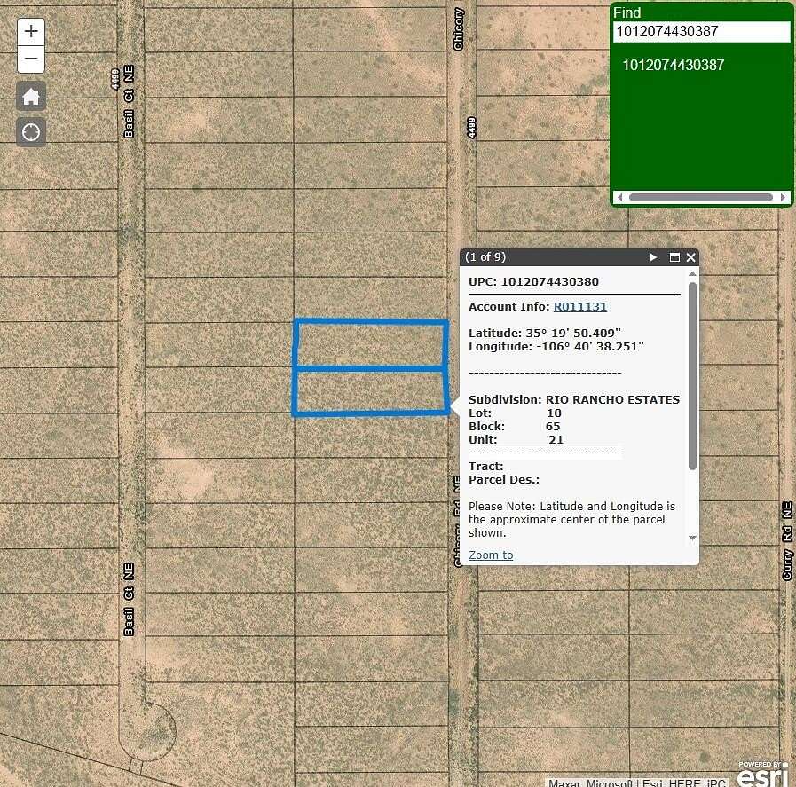 1 Acre of Land for Sale in Rio Rancho, New Mexico