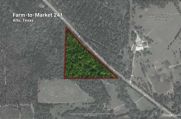 12 Acres of Land for Sale in Alto, Texas