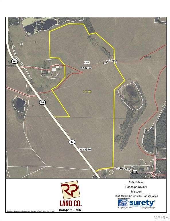111 Acres of Recreational Land & Farm for Sale in Cairo, Missouri