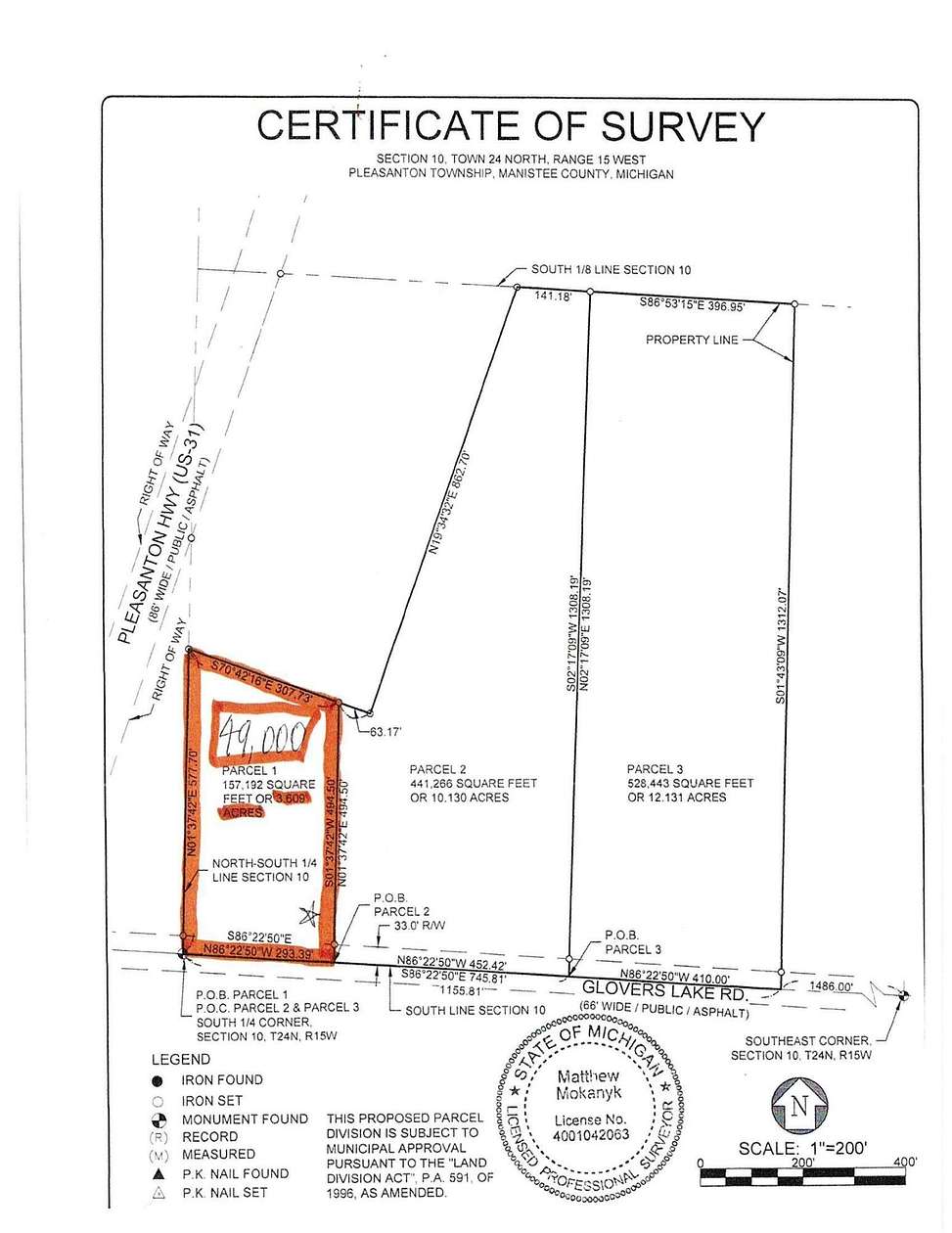 3.6 Acres of Commercial Land for Sale in Bear Lake, Michigan