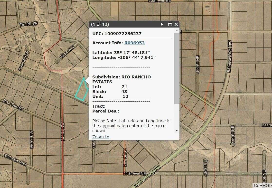 1.14 Acres of Land for Sale in Rio Rancho, New Mexico