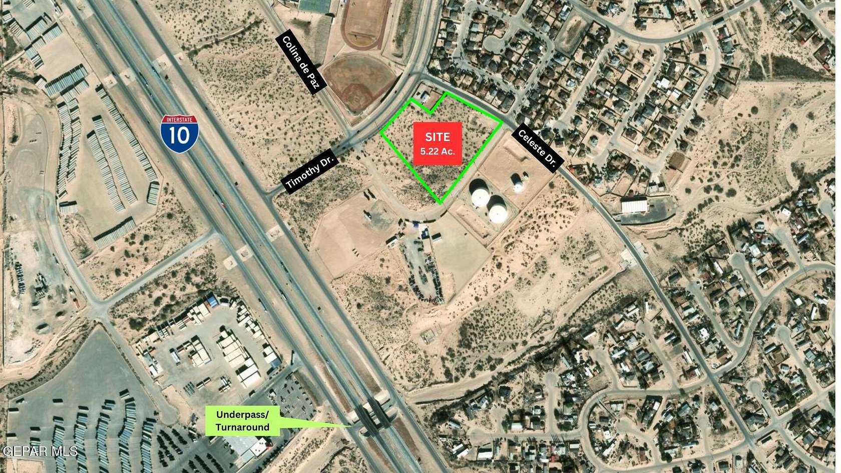 5.22 Acres of Commercial Land for Sale in Horizon City, Texas