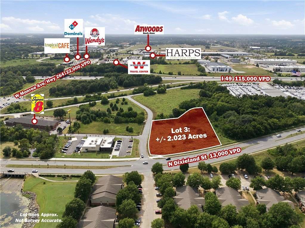 2 Acres of Commercial Land for Sale in Lowell, Arkansas