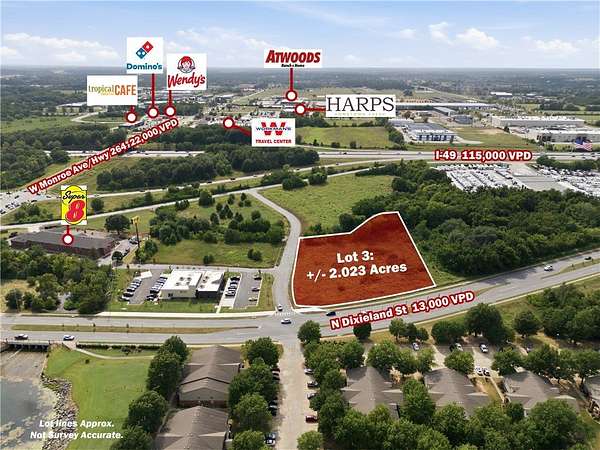 2 Acres of Commercial Land for Sale in Lowell, Arkansas