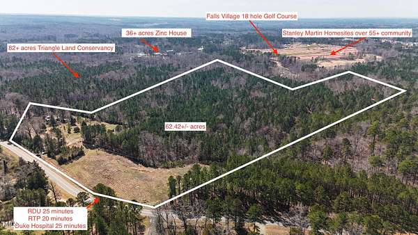 62.4 Acres of Land for Sale in Durham, North Carolina