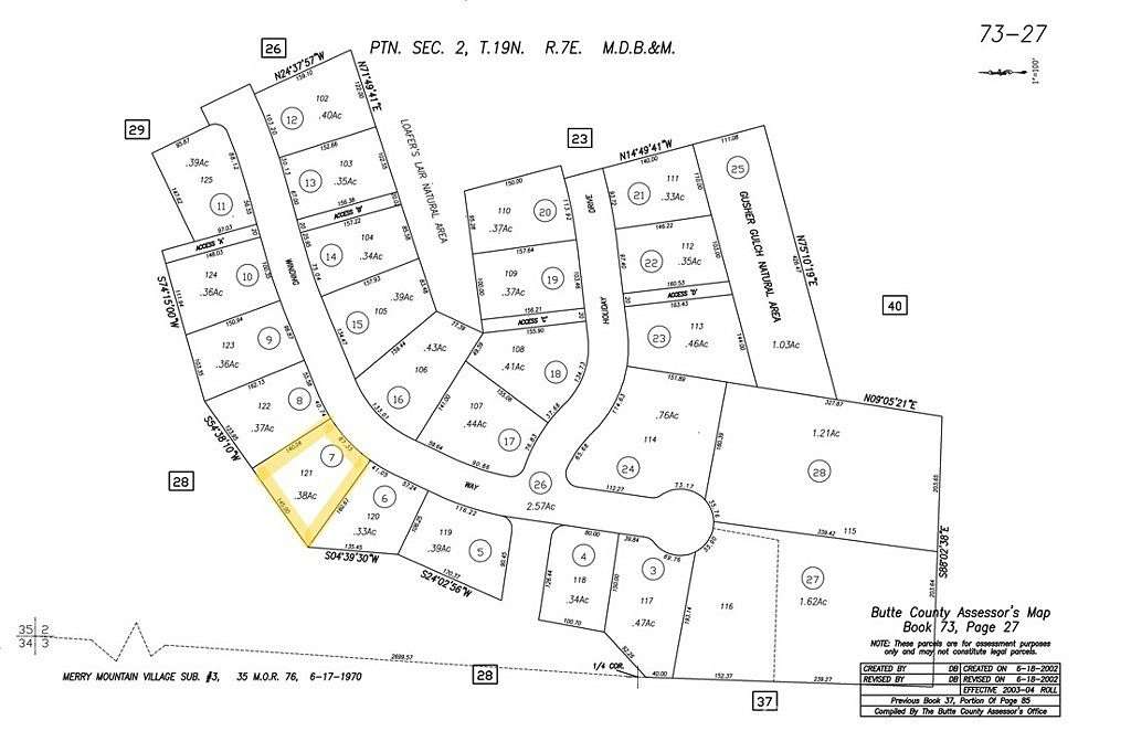 0.38 Acres of Residential Land for Sale in Clipper Mills, California