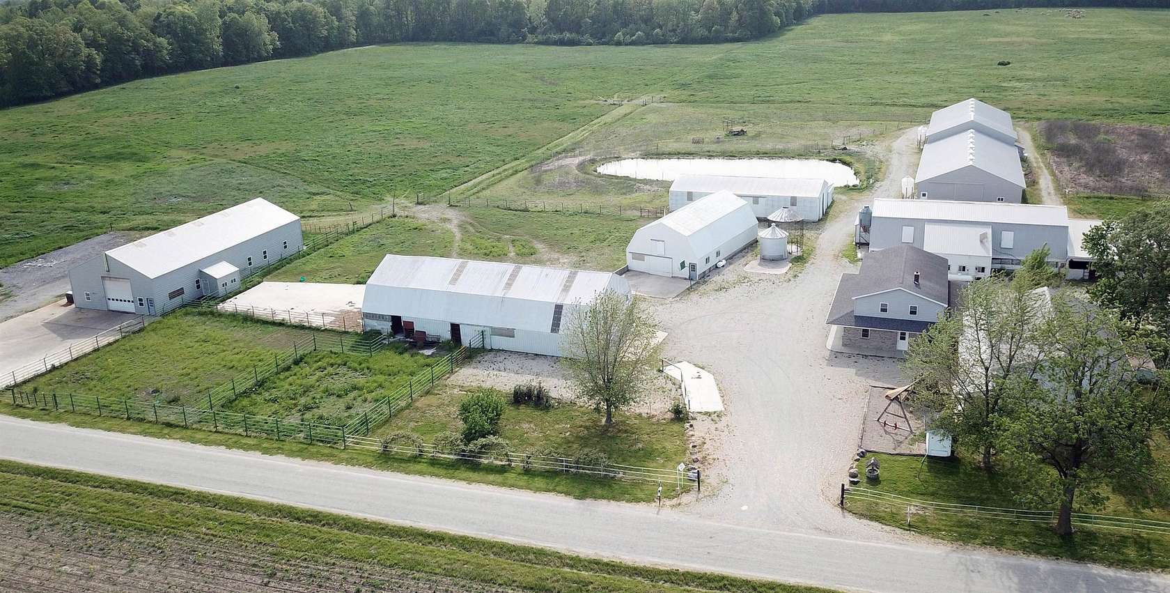 38 Acres of Agricultural Land with Home for Sale in South Whitley, Indiana