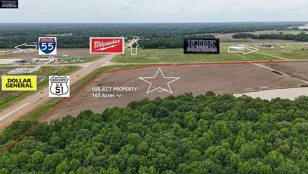 165 Acres of Land for Sale in Grenada, Mississippi