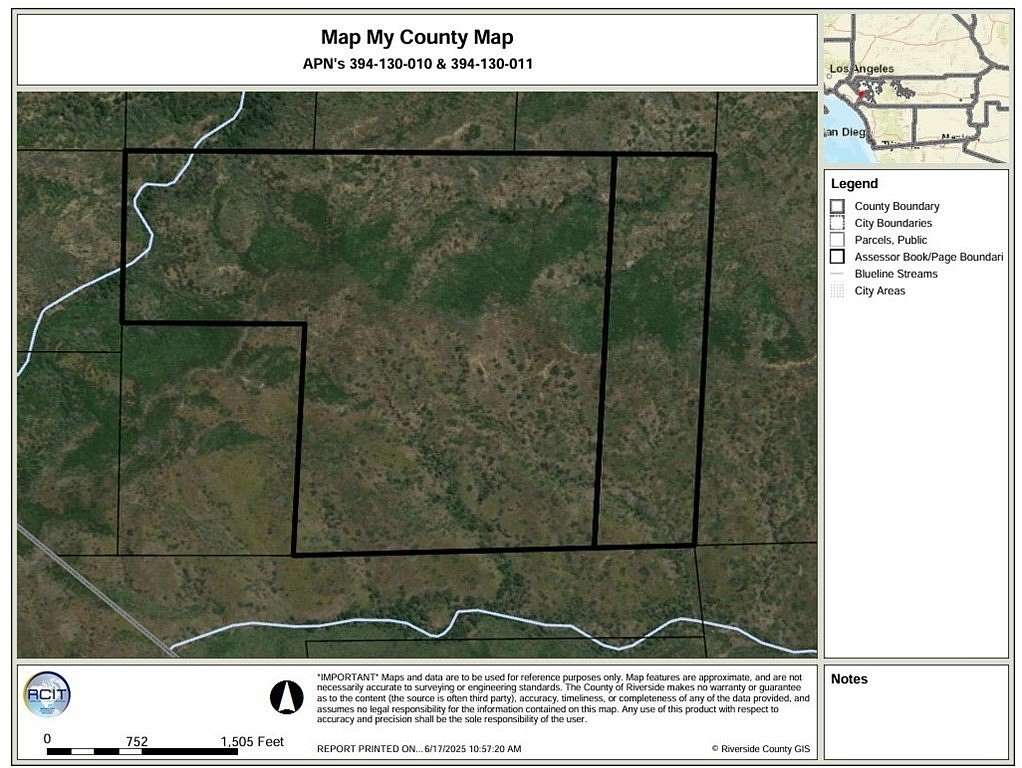 147 Acres of Land for Sale in Lake Elsinore, California