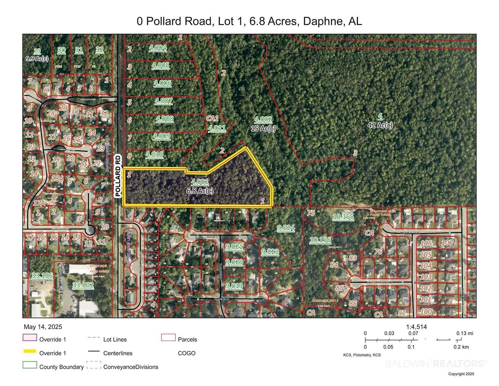 6.8 Acres of Residential Land for Sale in Daphne, Alabama