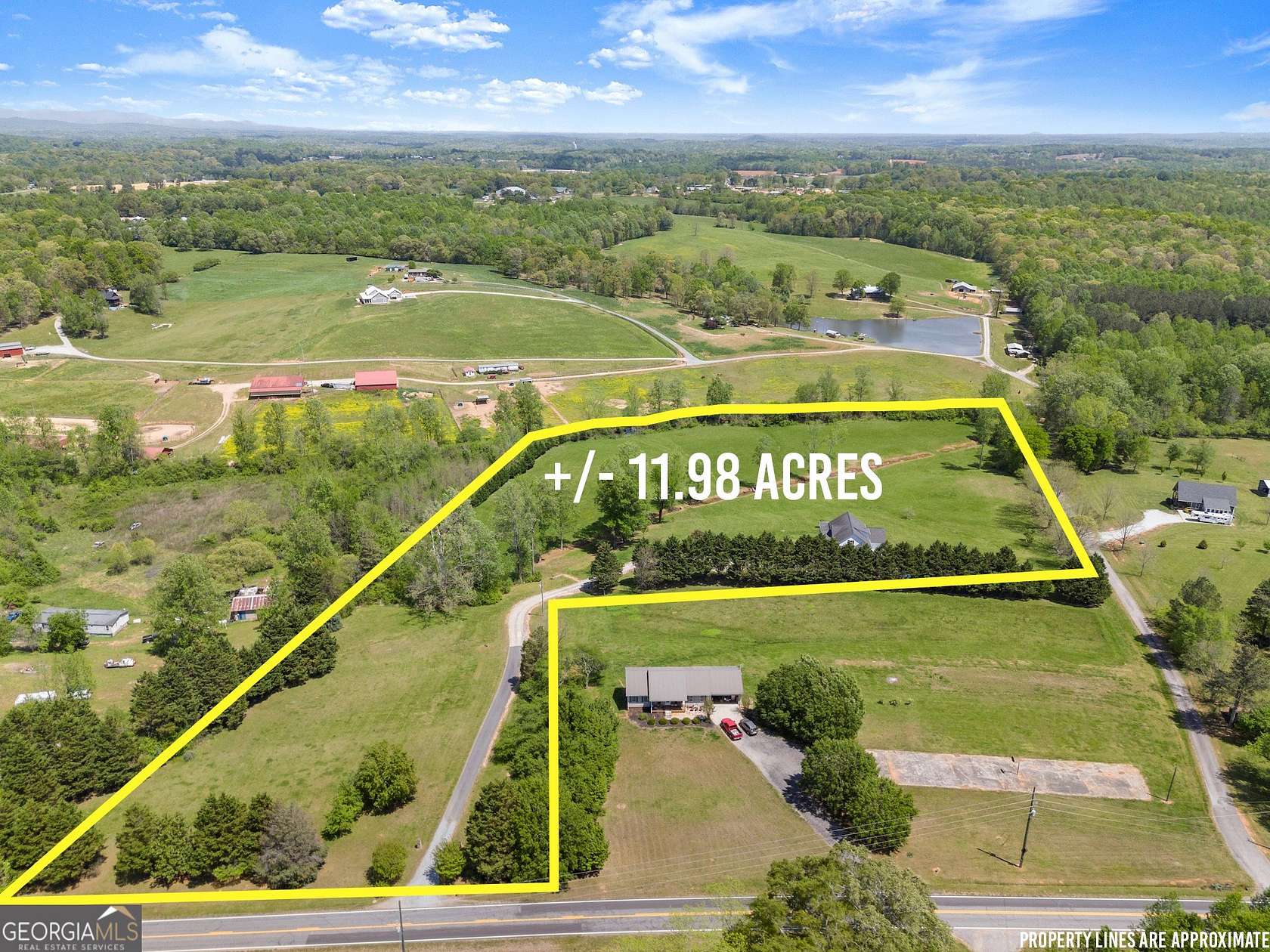 10.5 Acres of Land with Home for Sale in Cleveland, Georgia