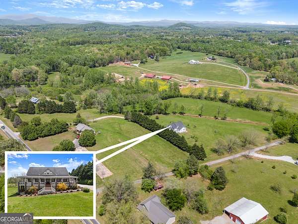 10.5 Acres of Land with Home for Sale in Cleveland, Georgia