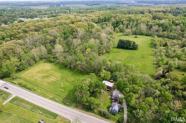 22 Acres of Land with Home for Sale in Battle Ground, Indiana