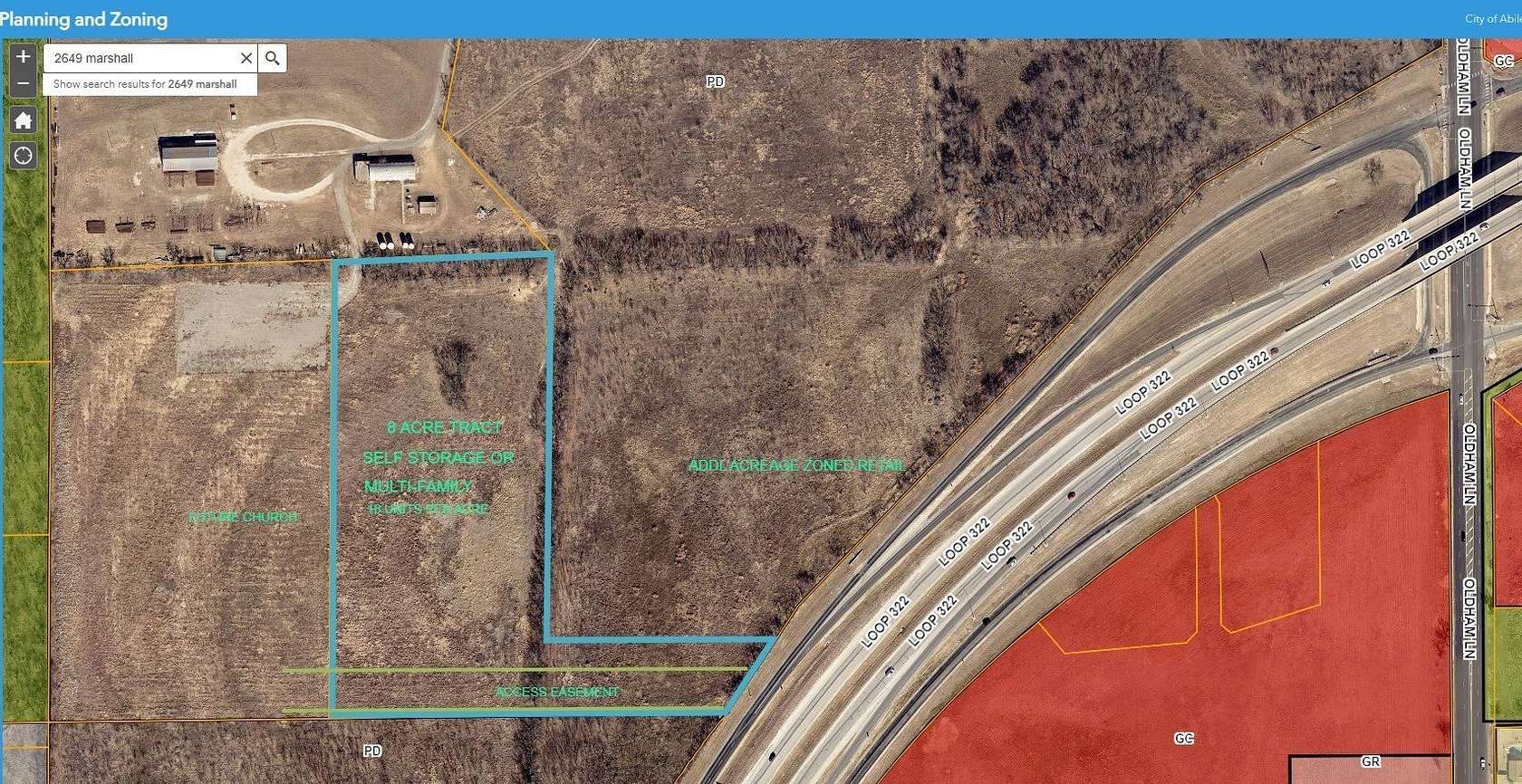 8 Acres of Mixed-Use Land for Sale in Abilene, Texas