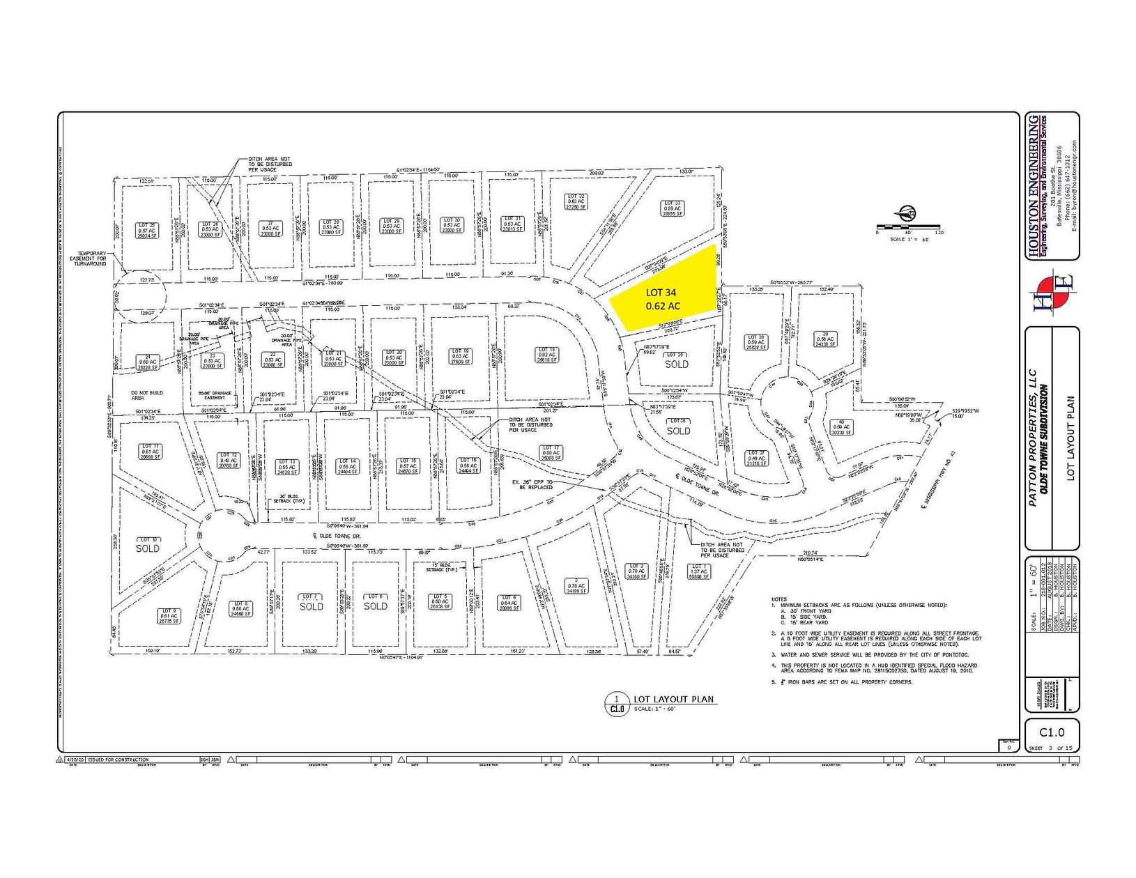 0.62 Acres of Residential Land for Sale in Pontotoc, Mississippi