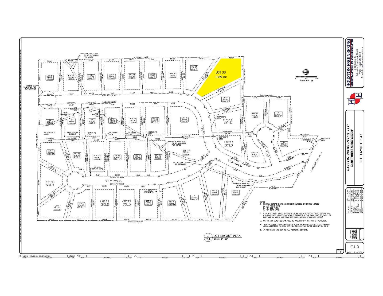 0.89 Acres of Residential Land for Sale in Pontotoc, Mississippi