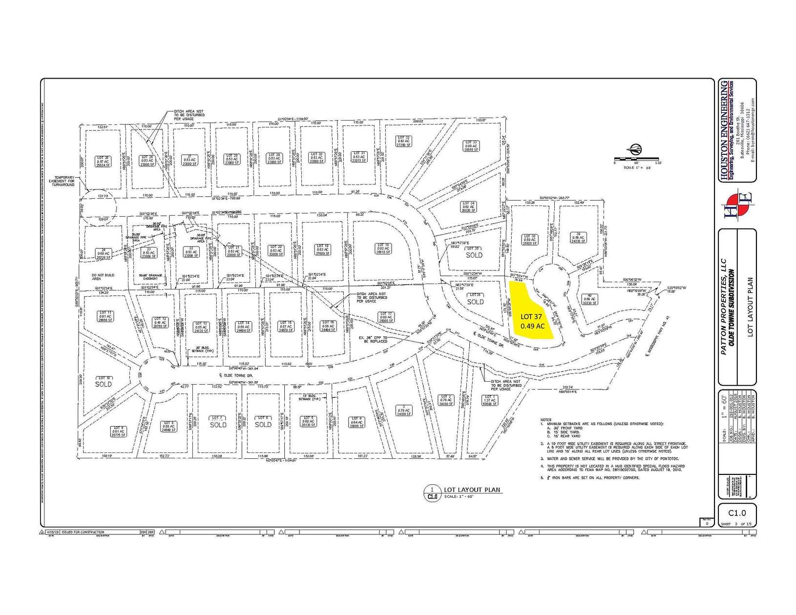 0.49 Acres of Residential Land for Sale in Pontotoc, Mississippi