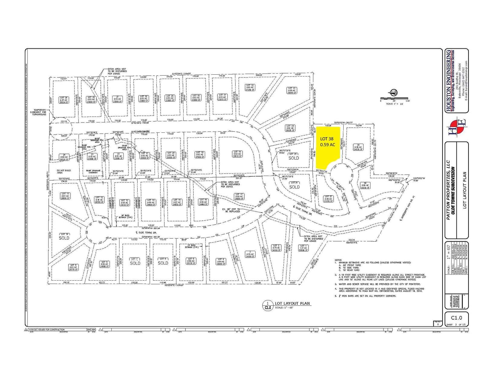 0.59 Acres of Residential Land for Sale in Pontotoc, Mississippi