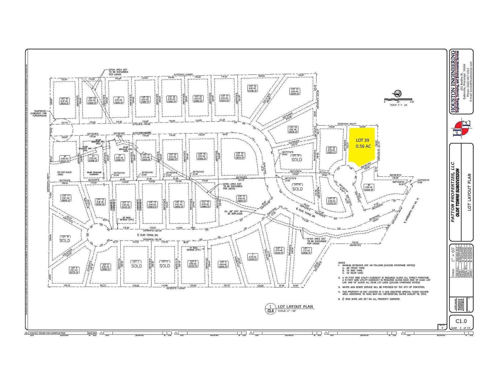 0.56 Acres of Residential Land for Sale in Pontotoc, Mississippi