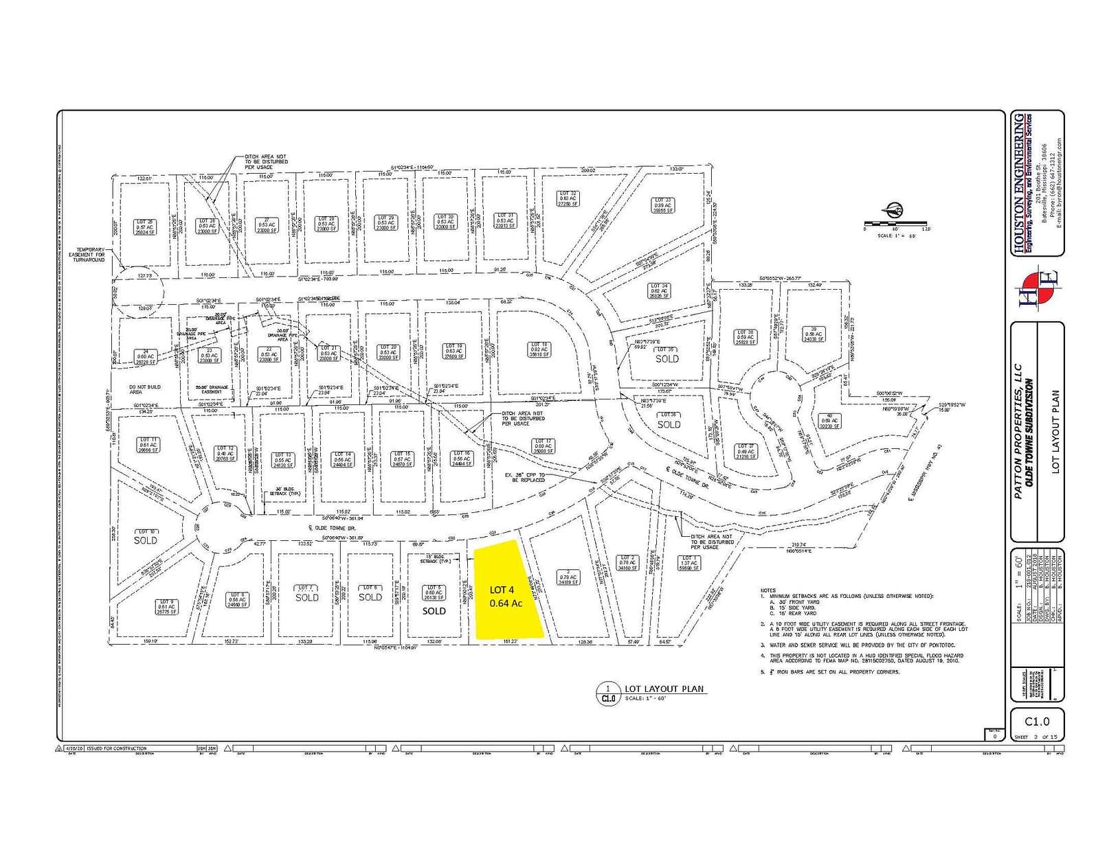 0.64 Acres of Residential Land for Sale in Pontotoc, Mississippi