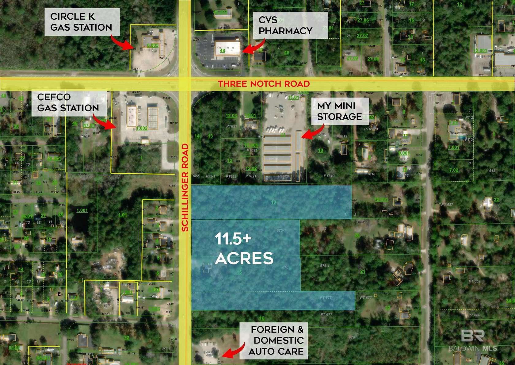 11.5 Acres of Mixed-Use Land for Sale in Mobile, Alabama