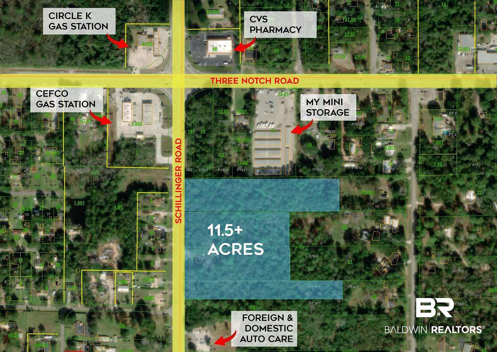 11.5 Acres of Mixed-Use Land for Sale in Mobile, Alabama