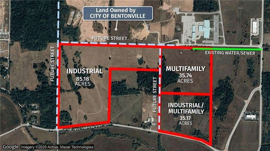 35.7 Acres of Commercial Land for Sale in Bentonville, Arkansas