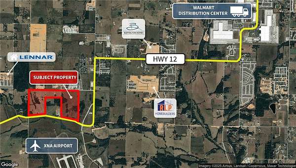 35.7 Acres of Commercial Land for Sale in Bentonville, Arkansas