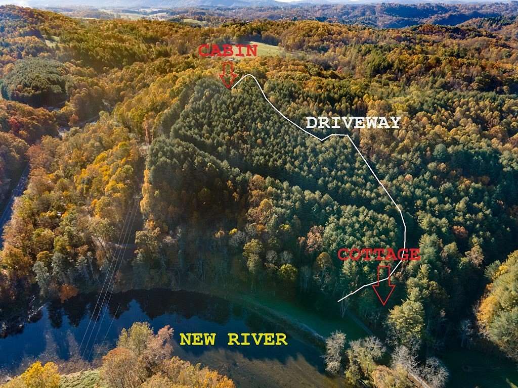 38.2 Acres of Recreational Land with Home for Sale in Mouth of Wilson, Virginia