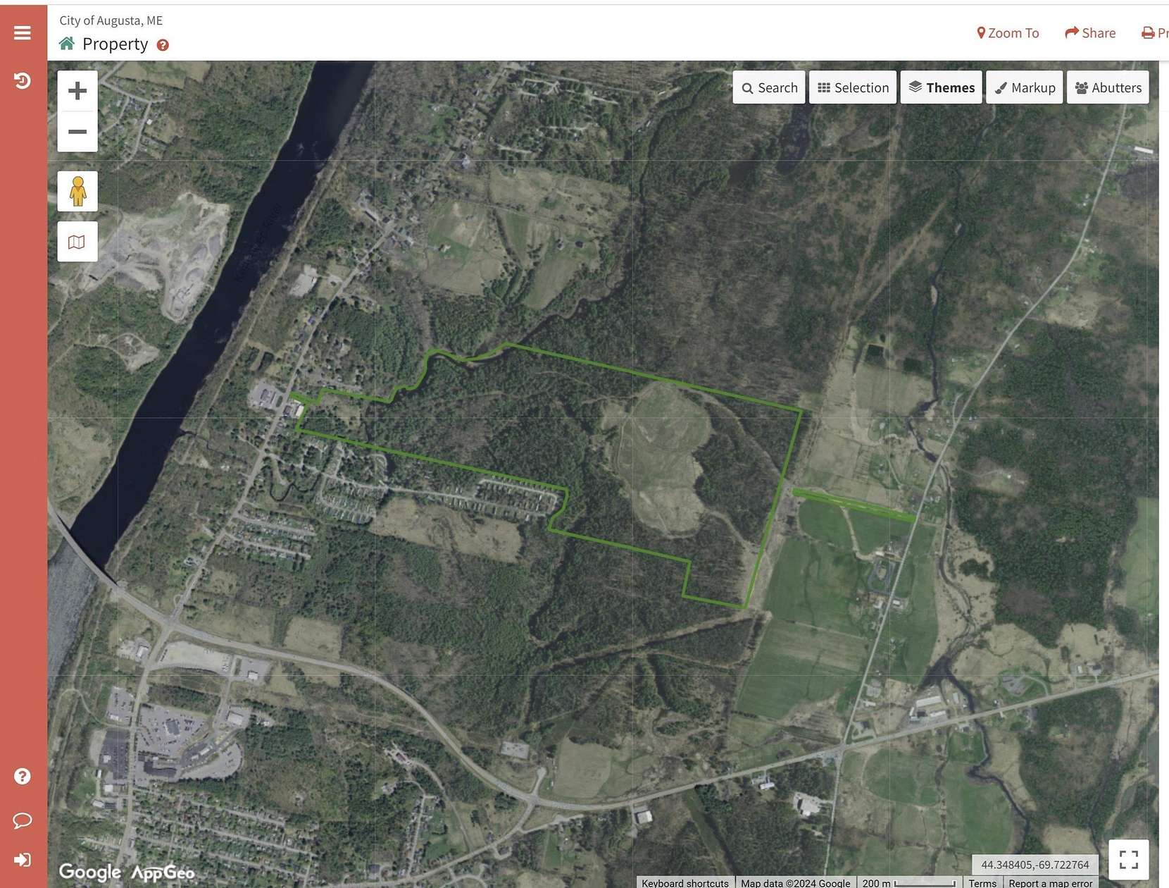 170 Acres of Recreational Land for Lease in Augusta, Maine