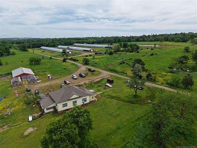 49.7 Acres of Land with Home for Sale in Wister, Oklahoma