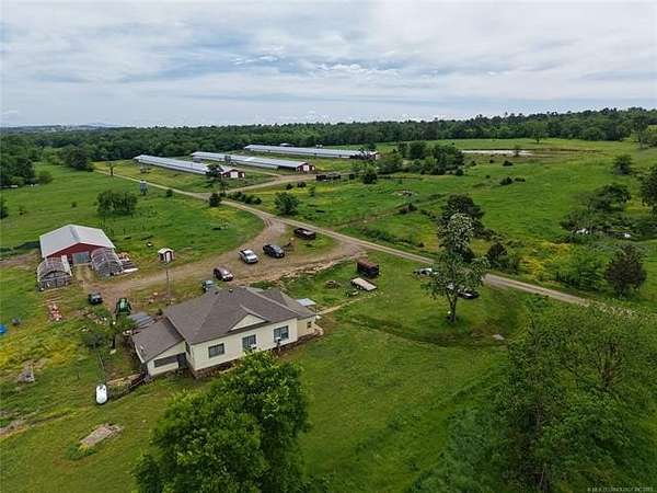 49.7 Acres of Land with Home for Sale in Wister, Oklahoma