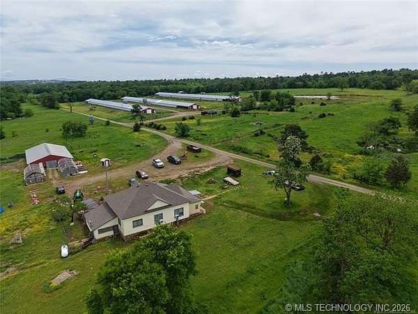 49.7 Acres of Land with Home for Sale in Wister, Oklahoma
