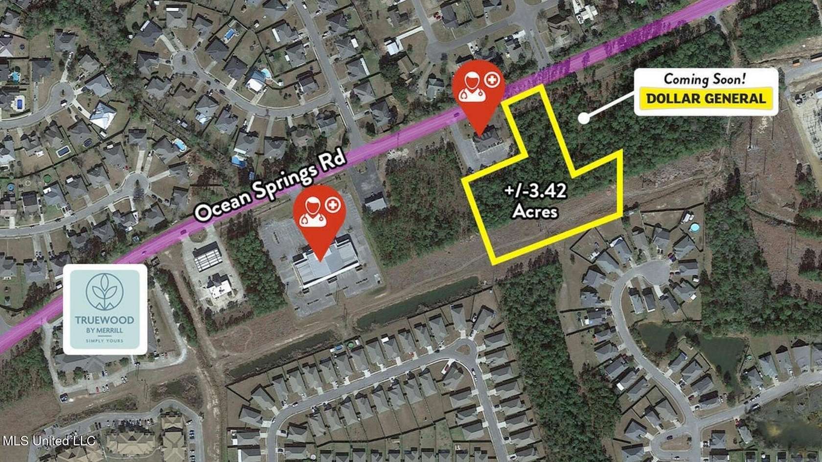 3.42 Acres of Commercial Land for Sale in Ocean Springs, Mississippi