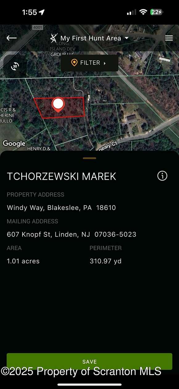 0.94 Acres of Residential Land for Sale in Blakeslee, Pennsylvania