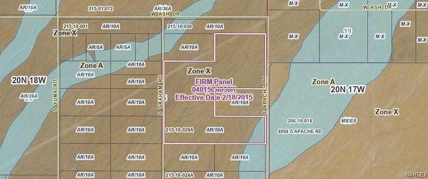 122 Acres of Agricultural Land for Sale in Golden Valley, Arizona