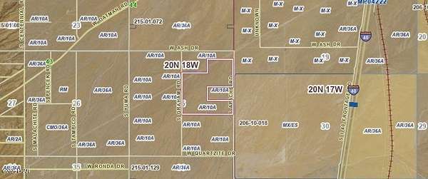 122 Acres of Agricultural Land for Sale in Golden Valley, Arizona