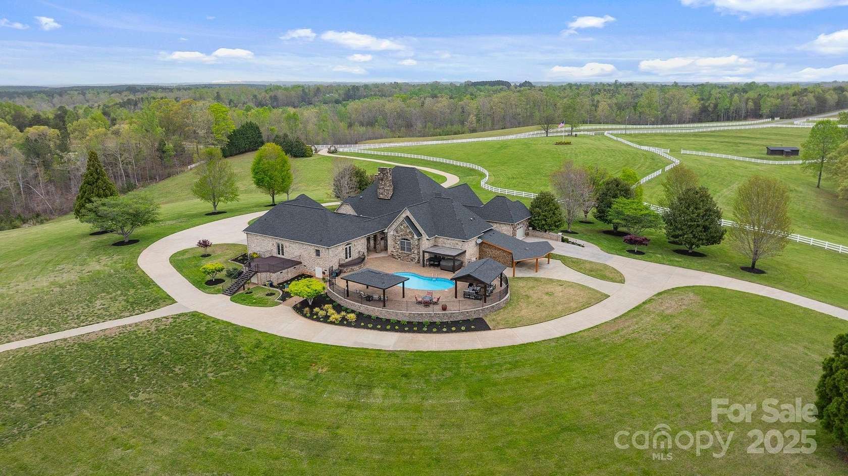 72.3 Acres of Agricultural Land with Home for Sale in Rutherfordton, North Carolina