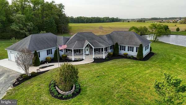 8.86 Acres of Land with Home for Sale in Townsend, Delaware