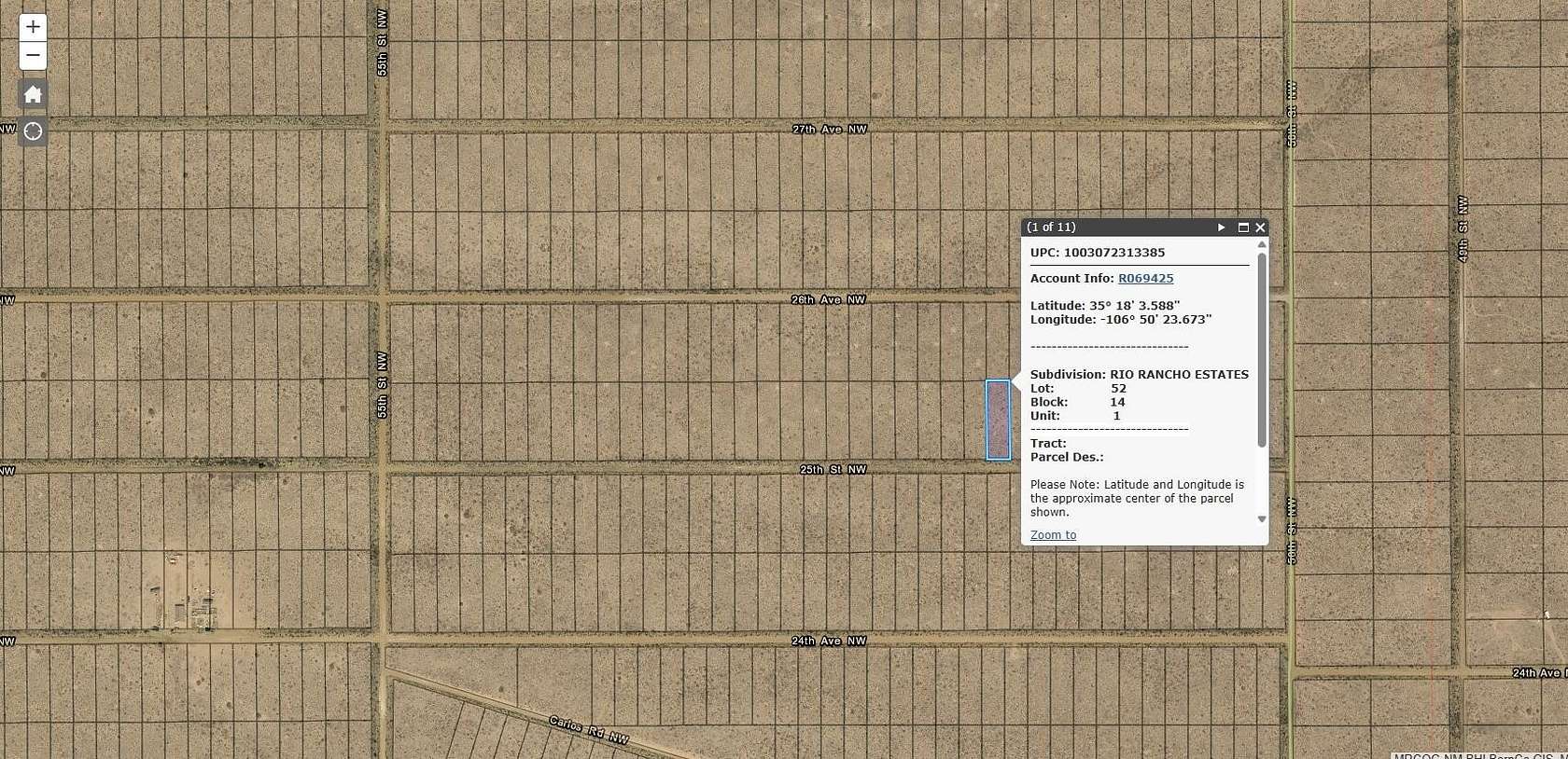 0.5 Acres of Land for Sale in Rio Rancho, New Mexico