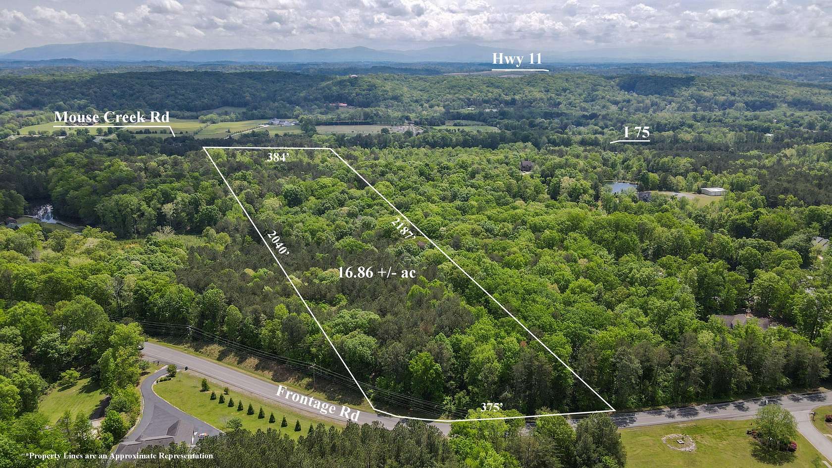 16.9 Acres of Land for Sale in Cleveland, Tennessee