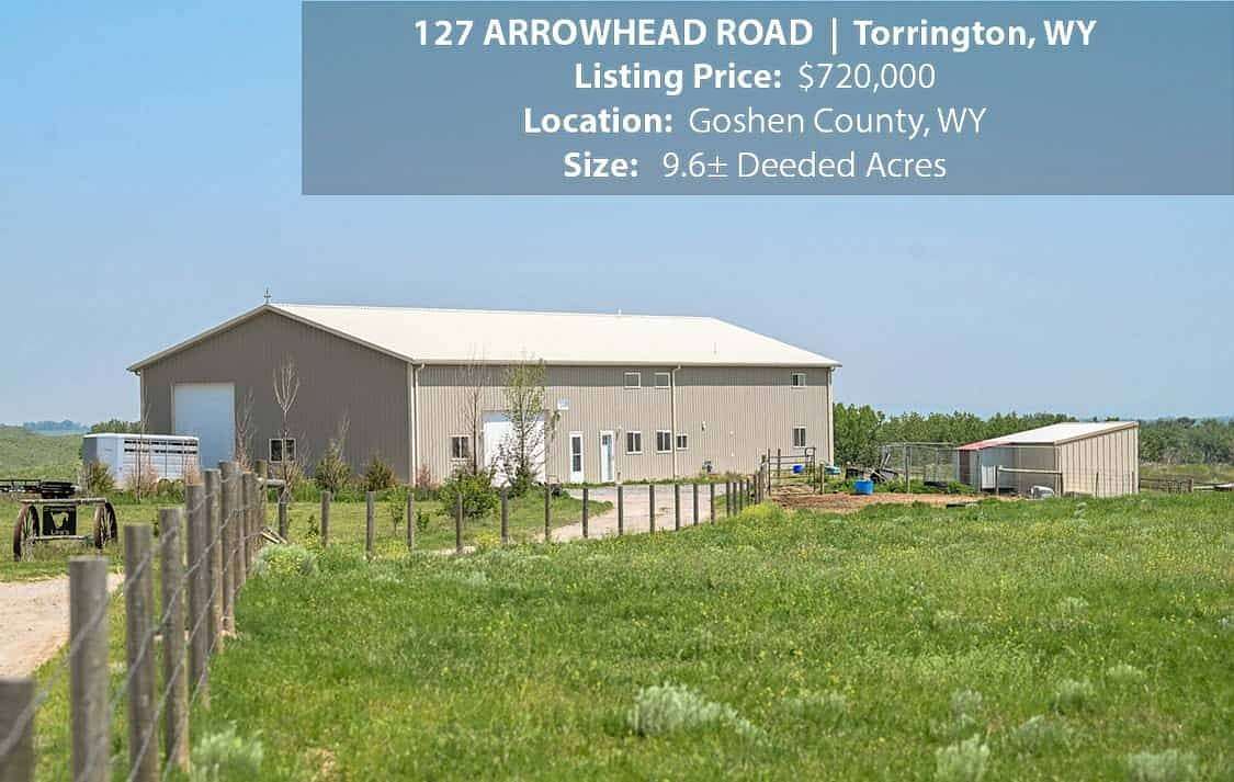 9.6 Acres of Land with Home for Sale in Torrington, Wyoming