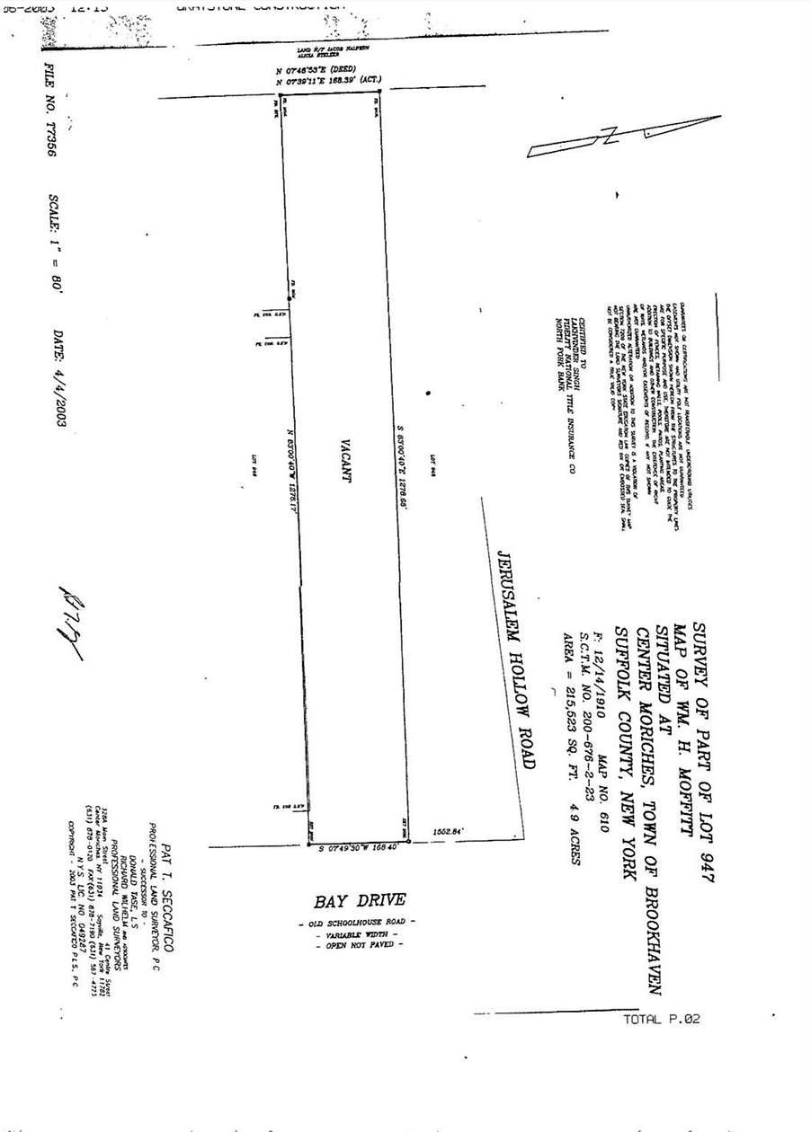 5 Acres of Residential Land for Sale in Manorville, New York