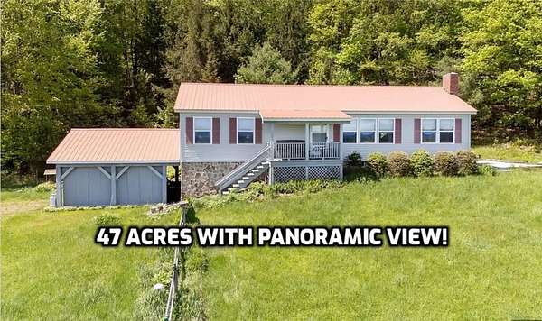 46.8 Acres of Land with Home for Sale in Andes, New York