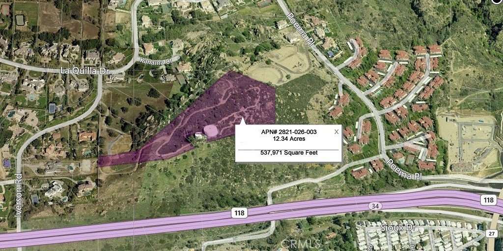 12.3 Acres of Land for Sale in Chatsworth, California