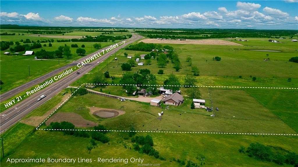 8.15 Acres of Residential Land with Home for Sale in Caldwell, Texas