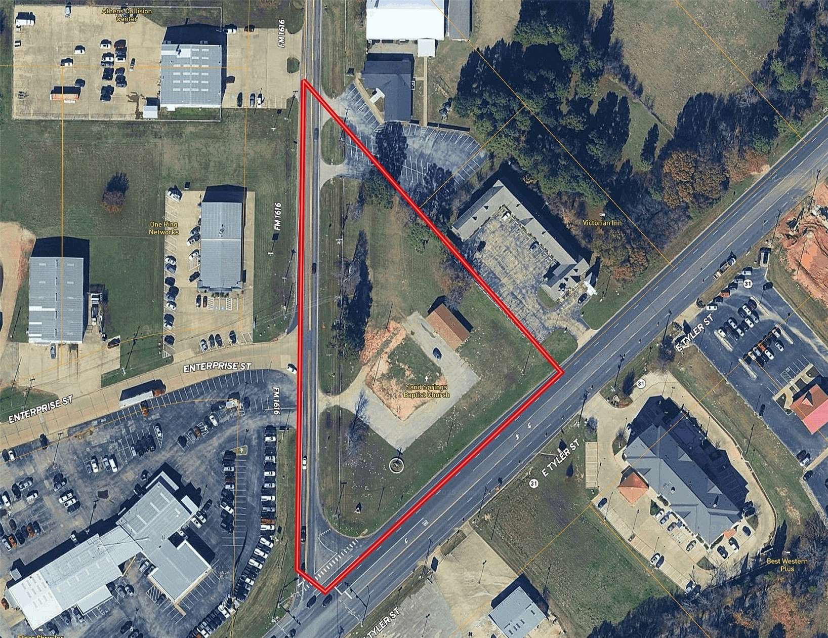 2.15 Acres of Commercial Land for Sale in Athens, Texas